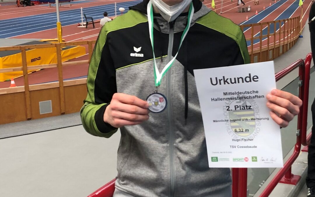 Ein super Weitsprungwettbewerb bei den Mitteldeutschen Meisterschaften der U16 am 05.02.22 in Chemnitz